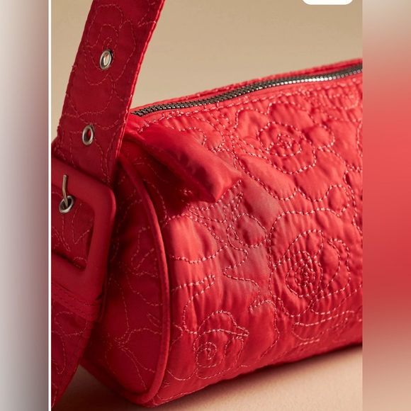 Anthropologie Quilted Barrel Bag, NWT - Picture 3 of 9